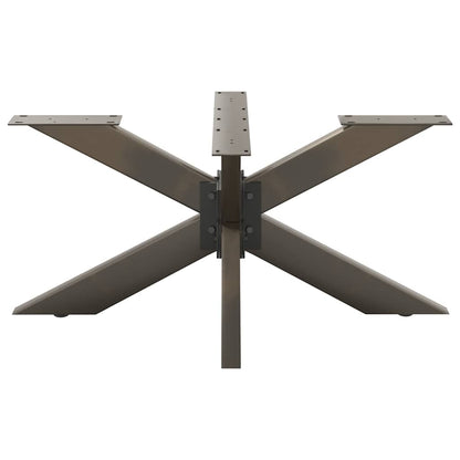 sofabordben edderkopformet sort 98x58x(42-43) cm stål