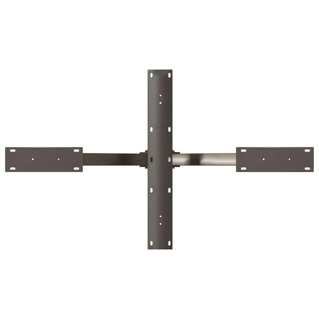 sofabordben edderkopformet sort 98x58x(42-43) cm stål