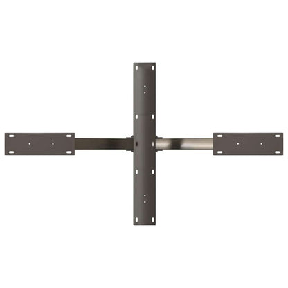 sofabordben edderkopformet sort 98x58x(42-43) cm stål