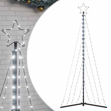 LED-juletræ 339 LED'er 182 cm koldt hvidt lys