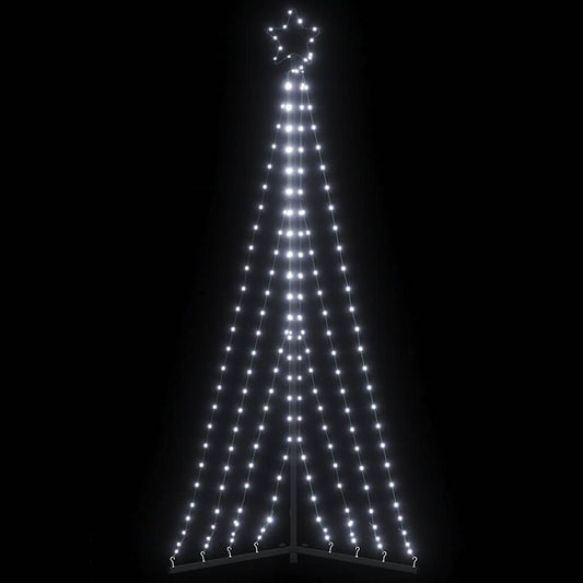 LED-juletræ 339 LED'er 182 cm koldt hvidt lys