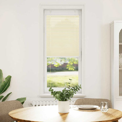 Plisserad gardin cremefärgad 40x150 cm Tygbredd 39,4 cm Polyester