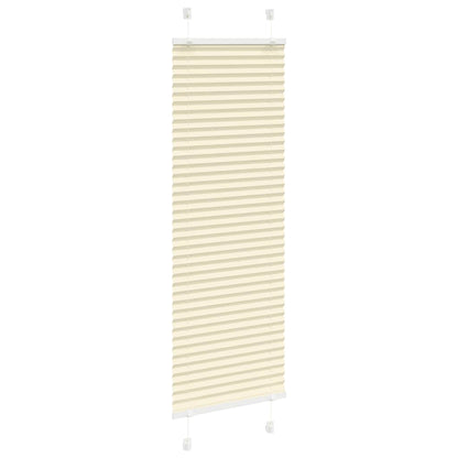 Plisserad gardin cremefärgad 40x150 cm Tygbredd 39,4 cm Polyester