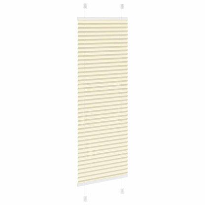 Plisserad gardin cremefärgad 40x150 cm Tygbredd 39,4 cm Polyester