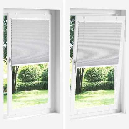 Plisserad gardin cremefärgad 40x150 cm Tygbredd 39,4 cm Polyester