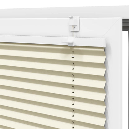 Plisserad gardin cremefärgad 40x150 cm Tygbredd 39,4 cm Polyester