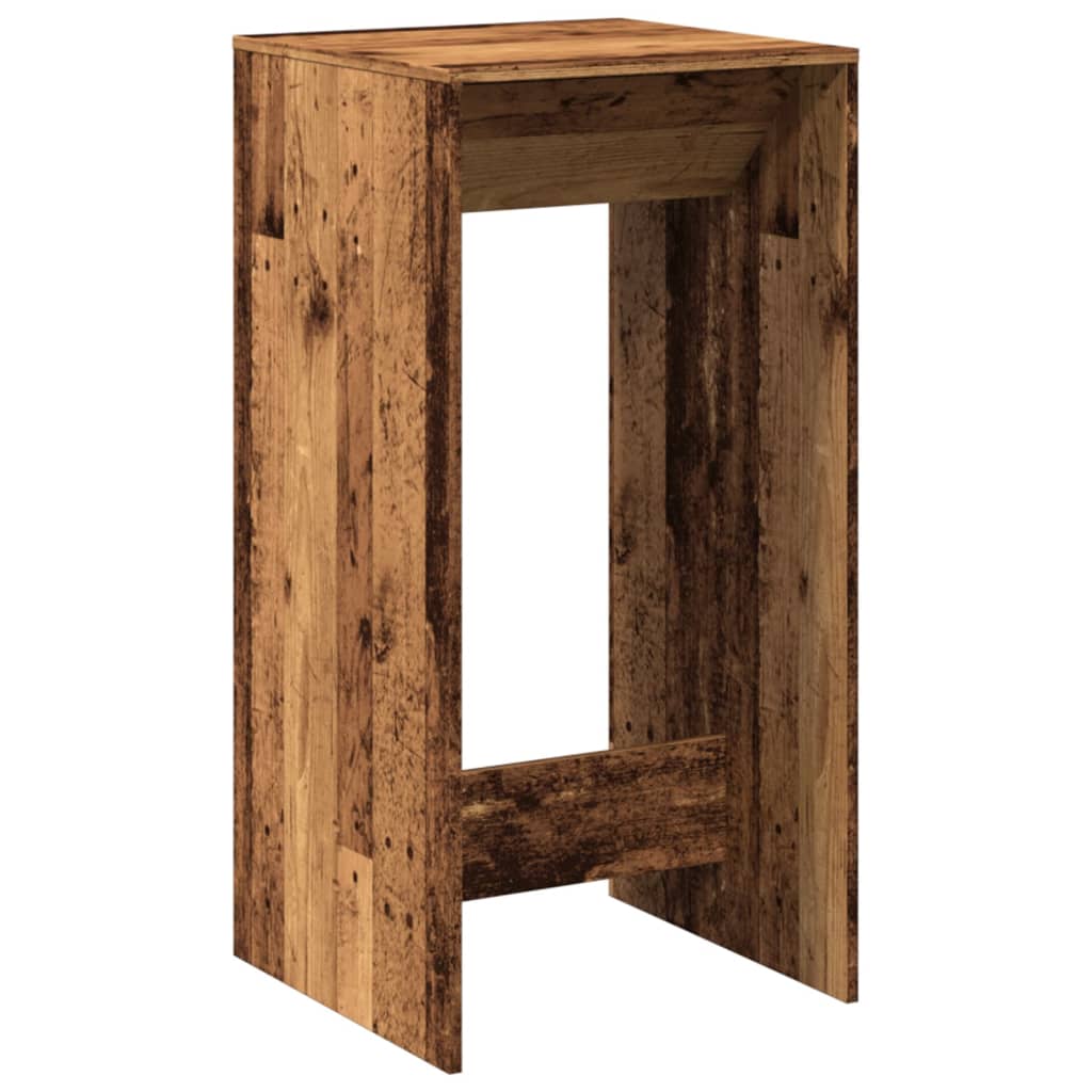 barbord 51x50x103,5 cm konstrueret træ gammelt trælook