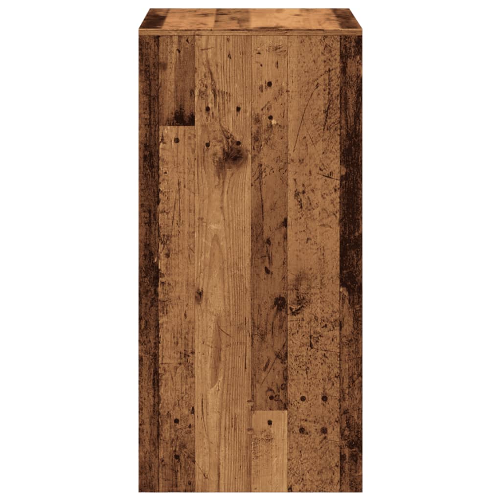 barbord 51x50x103,5 cm konstrueret træ gammelt trælook