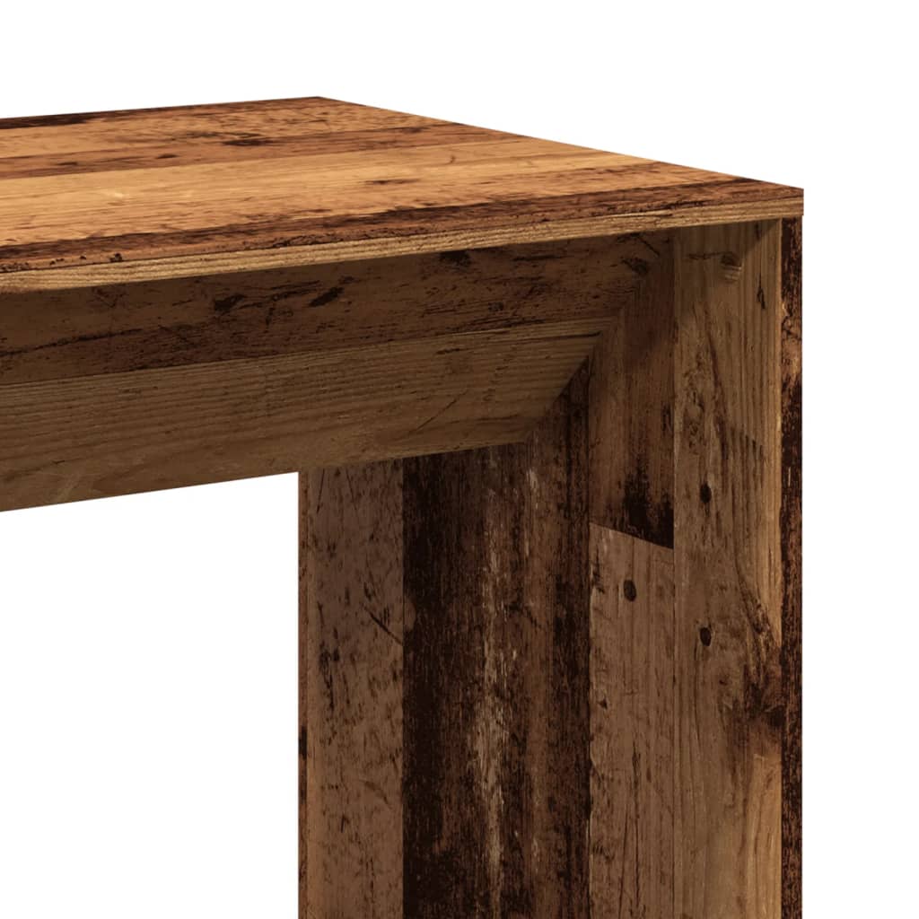 barbord 51x50x103,5 cm konstrueret træ gammelt trælook