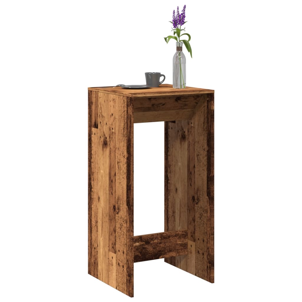 barbord 51x50x103,5 cm konstrueret træ gammelt trælook