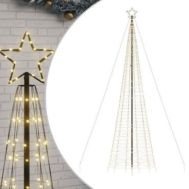 LED-juletræ med spyd 1534 LED'er 500 cm varmt hvidt lys