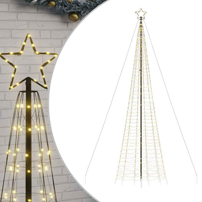 LED-juletræ med spyd 1534 LED'er 500 cm varmt hvidt lys