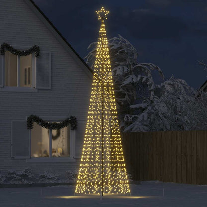 LED-juletræ med spyd 1534 LED'er 500 cm varmt hvidt lys