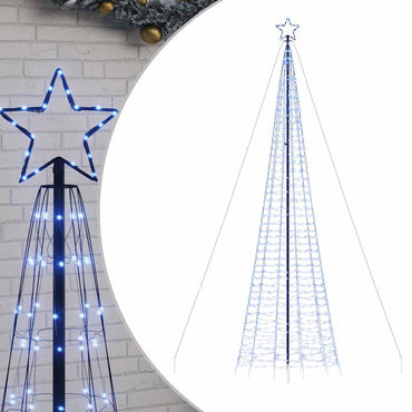 LED-juletræ med spyd 1534 LED'er 500 cm blåt lys