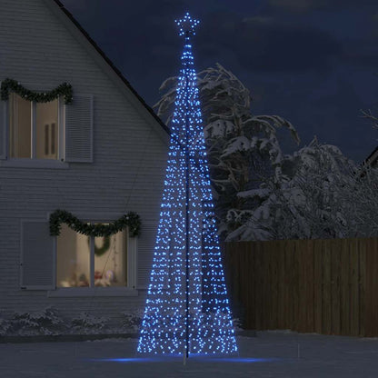 LED-juletræ med spyd 1534 LED'er 500 cm blåt lys