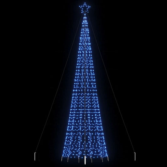 LED-juletræ med spyd 1534 LED'er 500 cm blåt lys