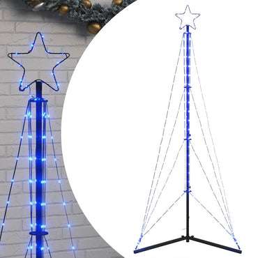 LED-juletræ 363 LED'er 182 cm blåt lys