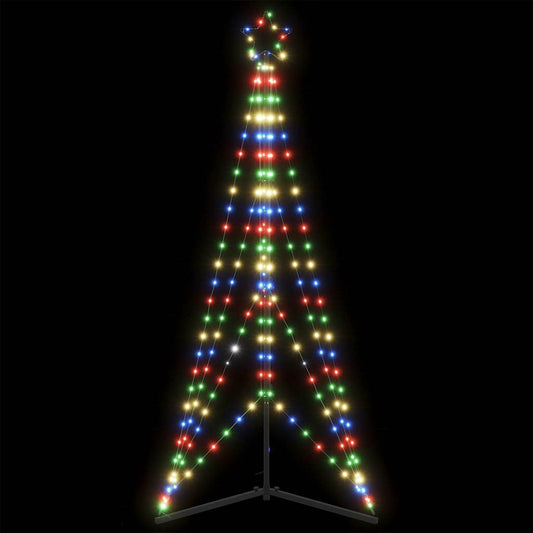 LED-juletræ 363 LED'er 182 cm flerfarvet lys