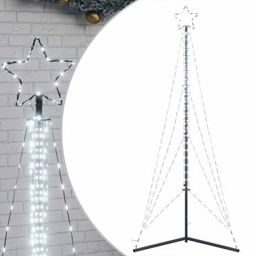 LED-juletræ 483 LED'er 240 cm koldt hvidt lys