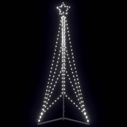 LED-juletræ 483 LED'er 240 cm koldt hvidt lys