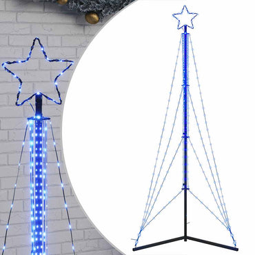 LED-juletræ 483 LED'er 240 cm blåt lys