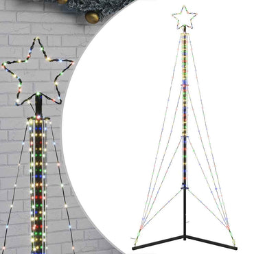 LED-juletræ 483 LED'er 240 cm farverigt lys