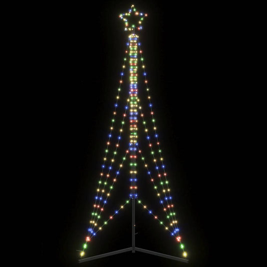 LED-juletræ 483 LED'er 240 cm farverigt lys