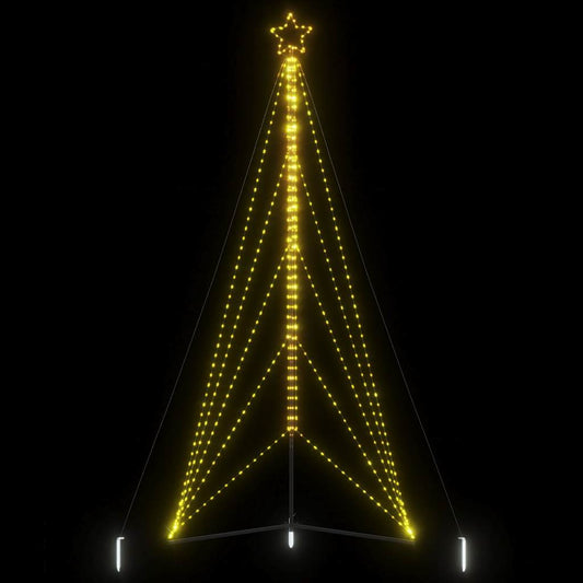 LED-juletræ 615 LED'er 404,5 cm varmt hvidt lys