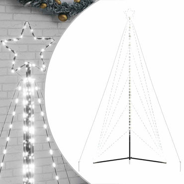 LED-juletræ 615 LED'er 404,5 cm koldt hvidt lys