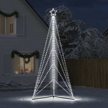 LED-juletræ 615 LED'er 404,5 cm koldt hvidt lys