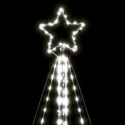 LED-juletræ 615 LED'er 404,5 cm koldt hvidt lys