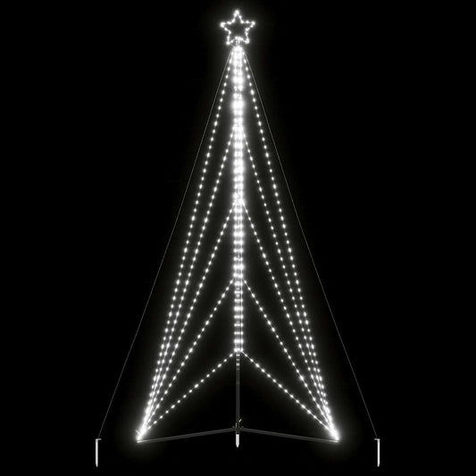LED-juletræ 615 LED'er 404,5 cm koldt hvidt lys