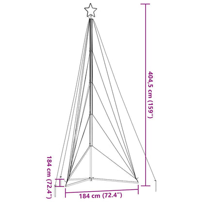 LED-juletræ 615 LED'er 404,5 cm blåt lys