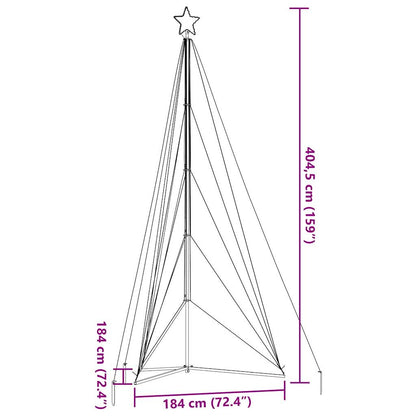 LED-juletræ 615 LED'er 404,5 cm farverigt lys