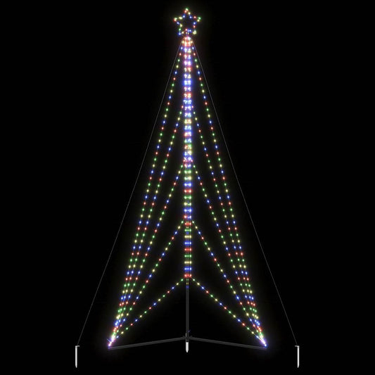 LED-juletræ 615 LED'er 404,5 cm farverigt lys