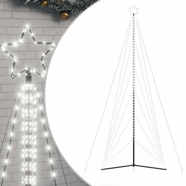 LED-juletræ 861 LED'er 478 cm koldt hvidt lys
