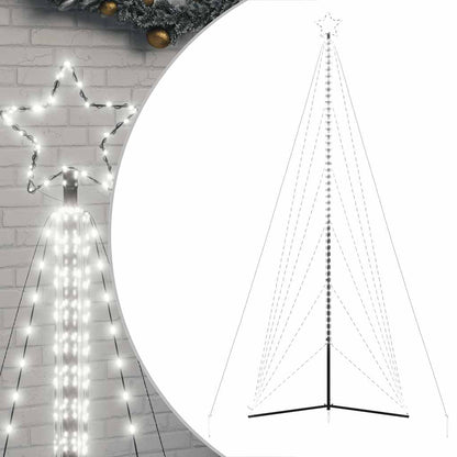 LED-juletræ 861 LED'er 478 cm koldt hvidt lys