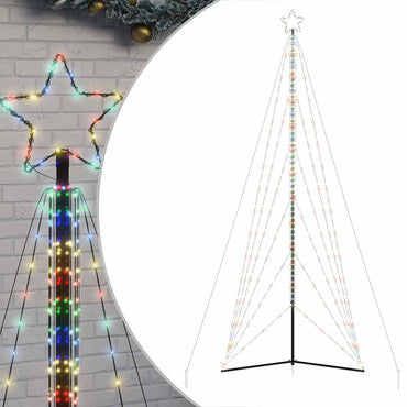 LED-juletræ 861 LED'er 478 cm farverigt lys