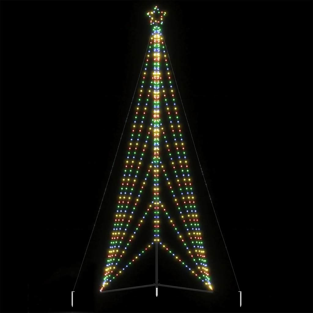 LED-juletræ 861 LED'er 478 cm farverigt lys