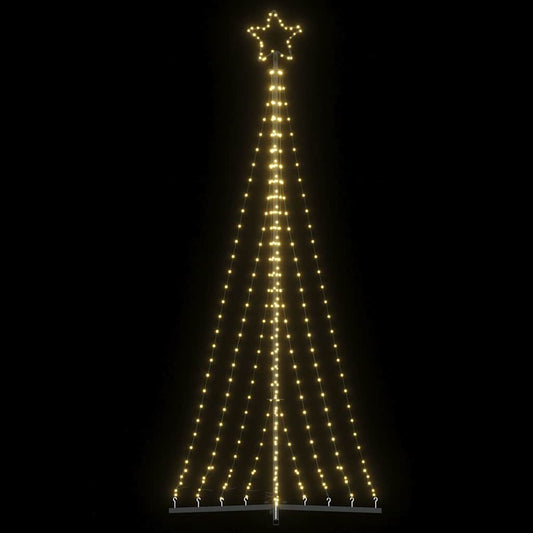 LED-juletræ 447 LED'er 249 cm varmt hvidt lys
