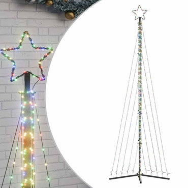 LED-juletræ 495 LED'er 300,5 cm farverigt lys