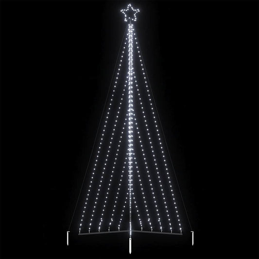 LED-juletræ 570 LED'er 399 cm koldt hvidt lys