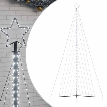 LED-juletræ 789 LED'er 476 cm koldt hvidt lys