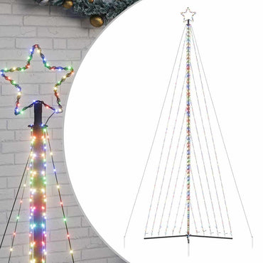 LED-juletræ 789 LED'er 476 cm farverigt lys