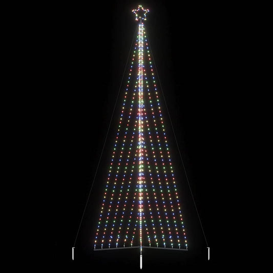 LED-juletræ 789 LED'er 476 cm farverigt lys