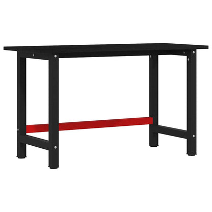 Werkbank 140x60x81,5 cm massive Eiche rechteckig dunkelbraun