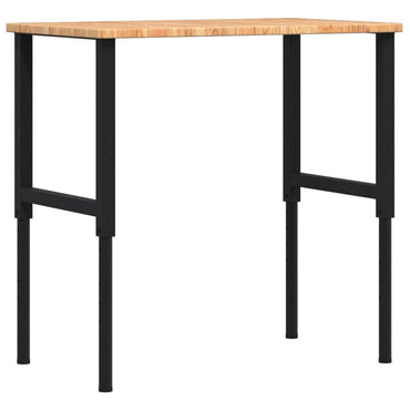 Werkbank 100x60x(71,5-98) cm massive Eiche rechteckig