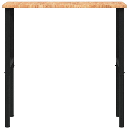 arbejdsbænk 100x60x(71,5-98) cm massivt egetræ rektangulær