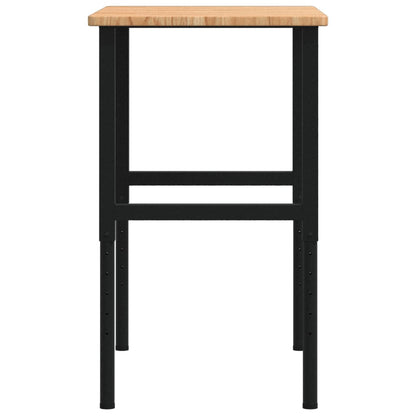 arbejdsbænk 100x60x(71,5-98) cm massivt egetræ rektangulær