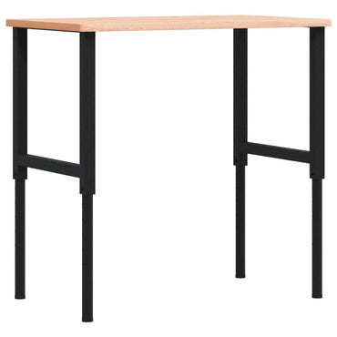 Werkbank 100x60x(71,5-98) cm massives Buchenholz rechteckig